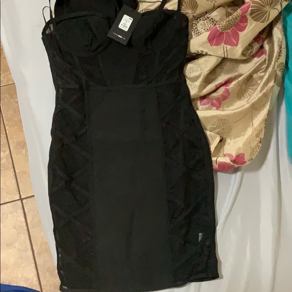 Black Fashion Nova Bandage Dress